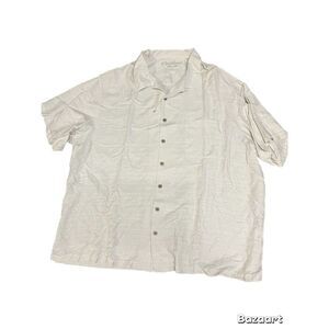 Caribbean Pure Silk short sleeve casual button-down shirt size 4XB
